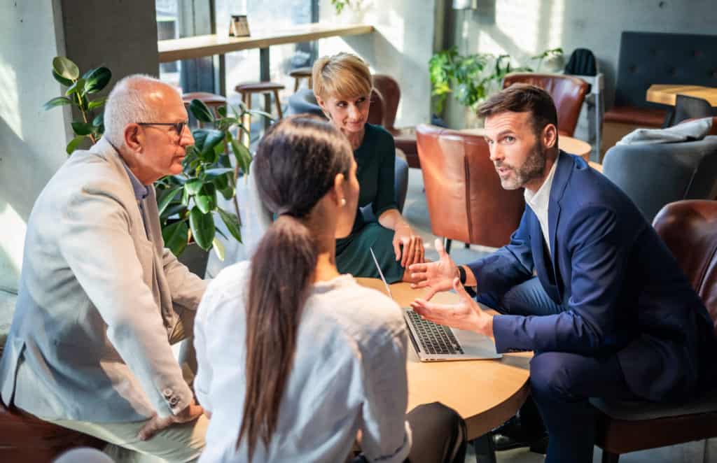 Group of business people meeting