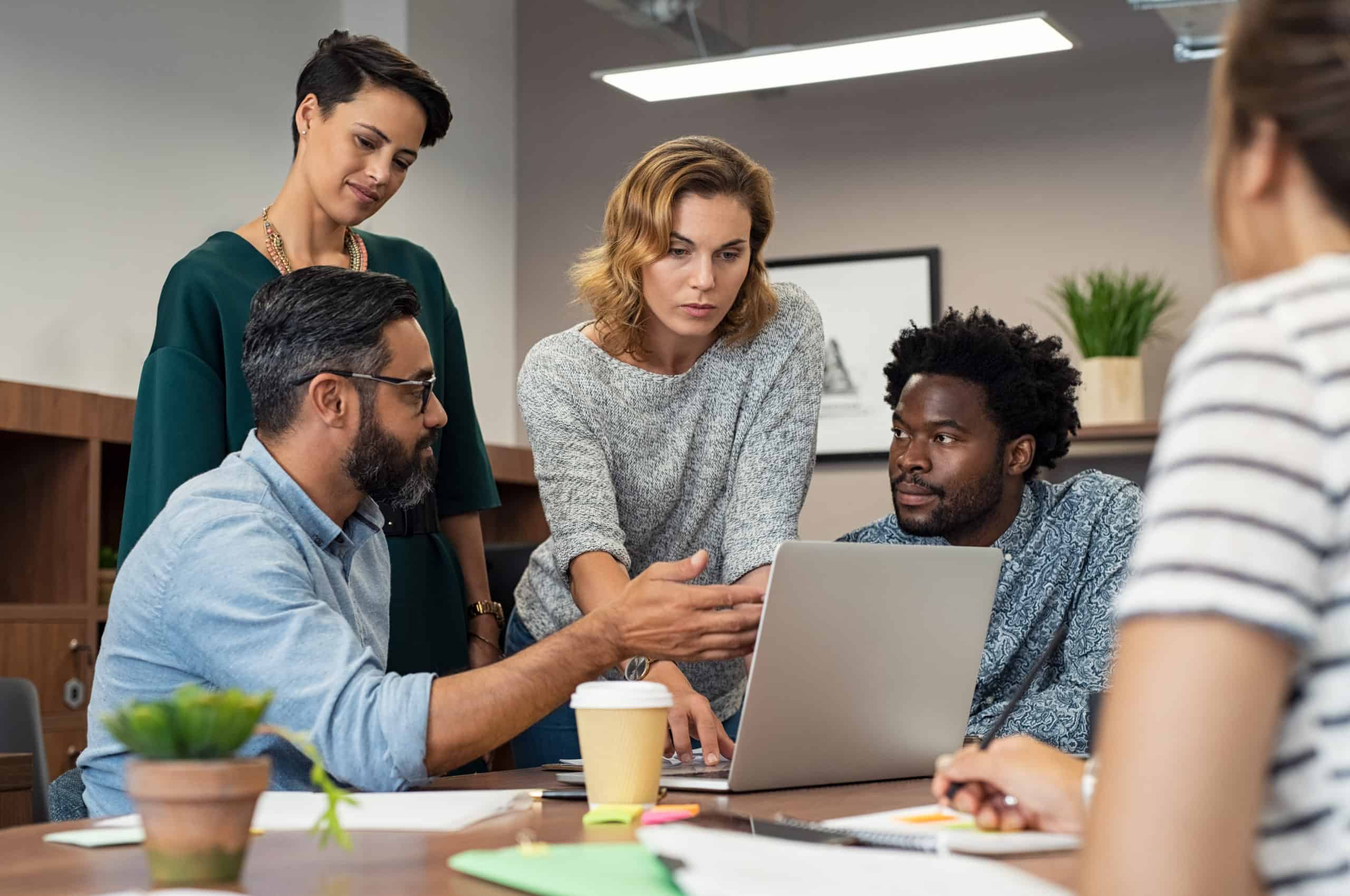 Portraits of people working together