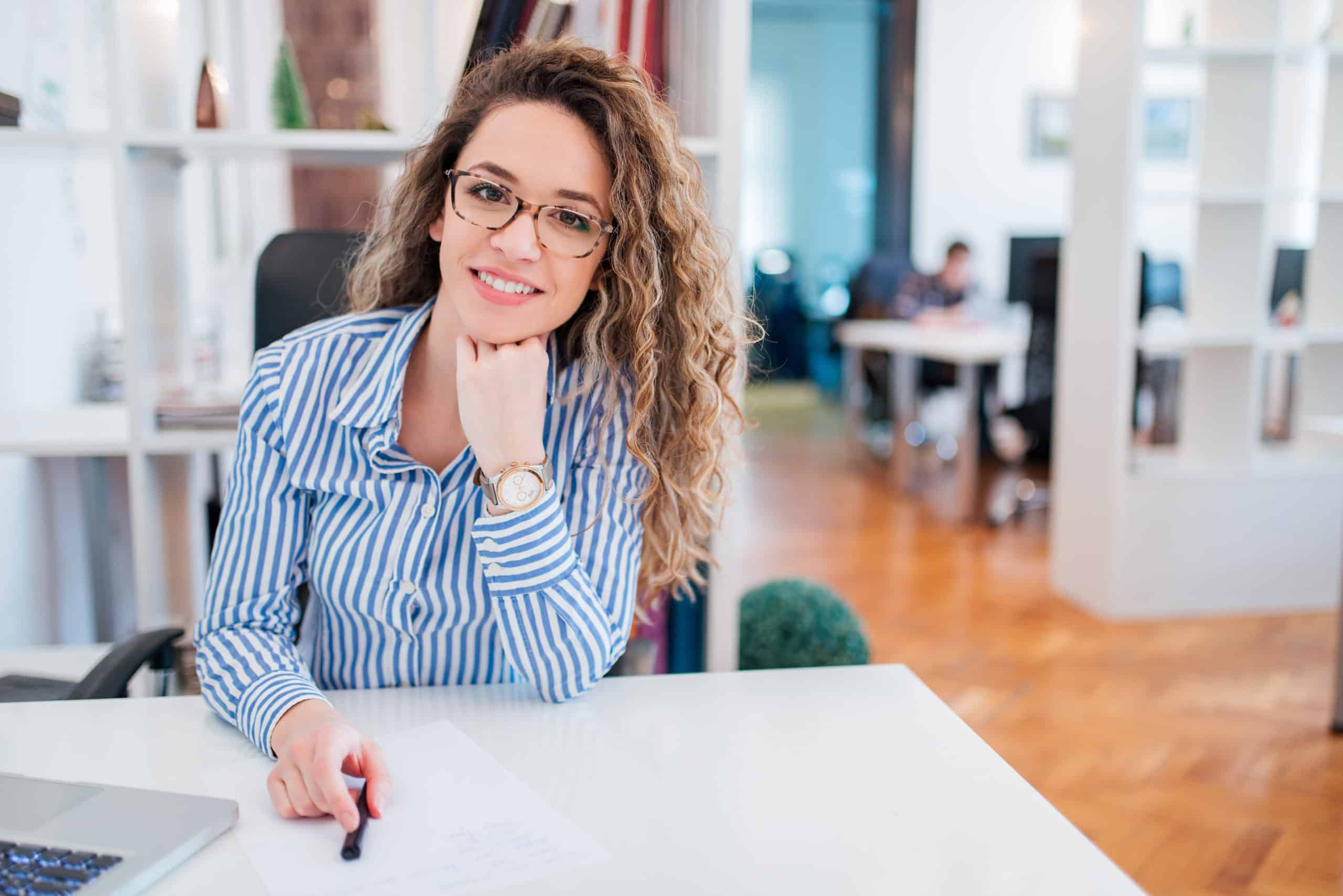 Portrait of smiling customer service